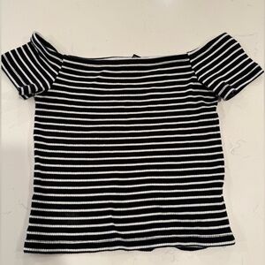 Forever 21 Monochrome Striped Top